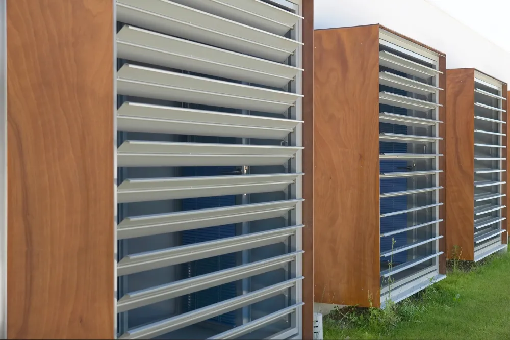 Aluminium windows with wood frame