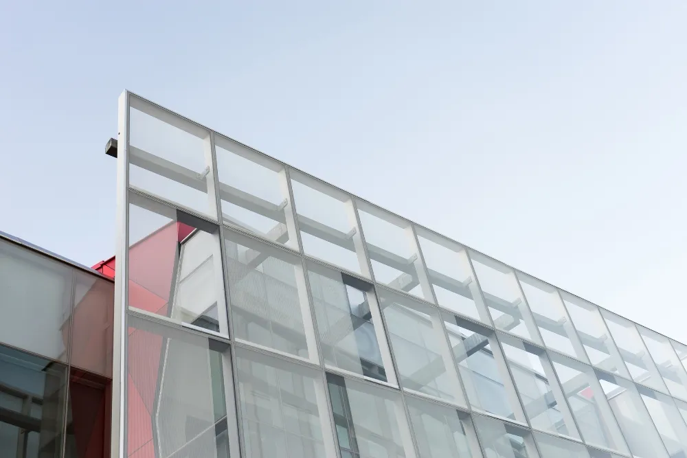 building facade made with aluminium