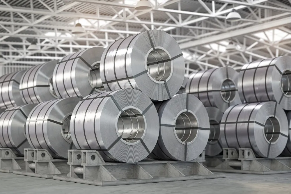 rolls of aluminium